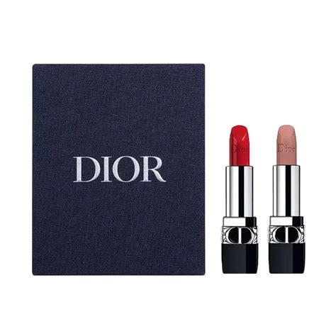 Set Son Dior Rouge Mini Màu 999 Velvet 100 Nude Look Matte