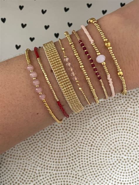 Armparty Valentijn Rood Roze Sieraden Patronen Sieraden