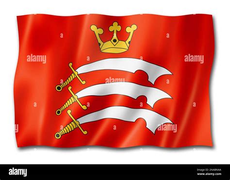 Middlesex County Flag United Kingdom Waving Banner Collection 3d