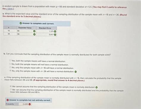 Solved A Random Sample Is Drawn From A Population With Mean Chegg