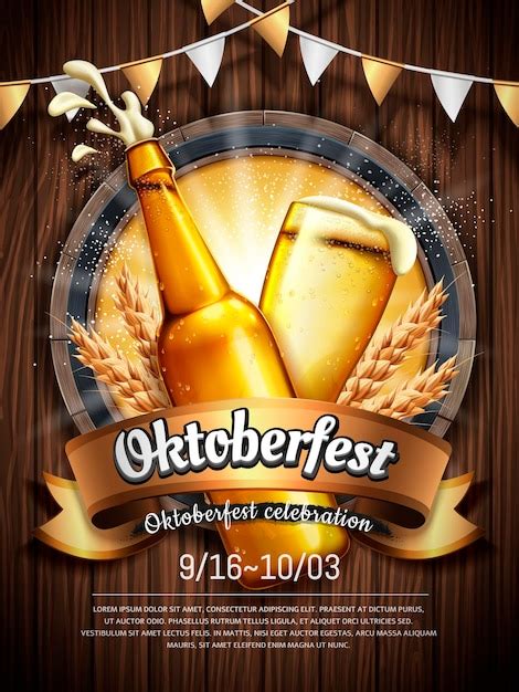 Atraente Celebra O Da Oktoberfest Cartaz Do Festival De Cerveja