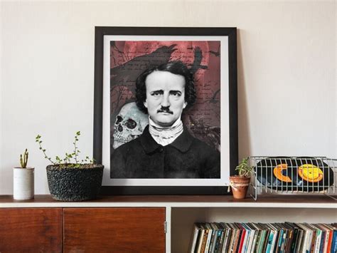 Edgar Allan Poe Raven Poem Wall Art Canvas Artwork Art Etsy