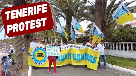 PROTEST AGAINST MASS TOURISM In TENERIFE Playa De Las Americas