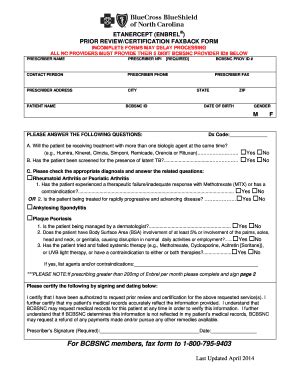 Fillable Online For Bcbsnc Members Fax Form To Fax