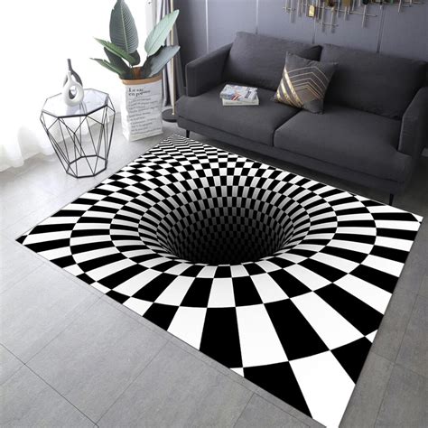 Optical Illusion Rug Optical Illusionillusion Rug Cotton D Etsy