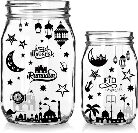 Amazon Watinc Pieces Ramadan Jar Decals Eid Mubarak Ramadan