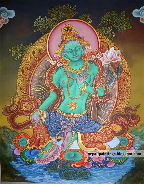 Thangka Green Tara Details