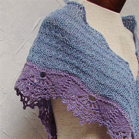 Pattern A Shawl With Lace Edging Hand Knit Shawl Pattern