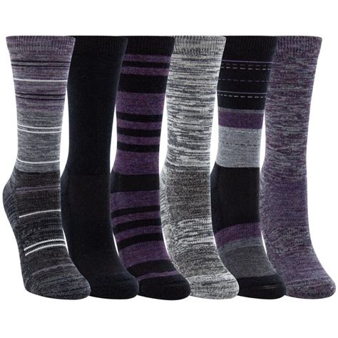 Kirkland Signature Womens Merino Wool Sock 6 Pack In Purple Costco Uk