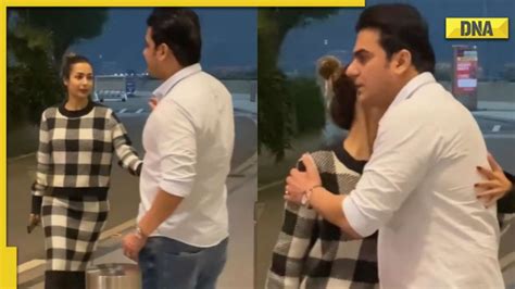 Malaika Arora And Arbaaz Khan Share Warm Hug After Seeing Off Son