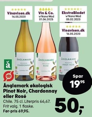 Nglamark Kologisk Pinot Noir Chardonnay Eller Ros Tilbud Hos Kvickly