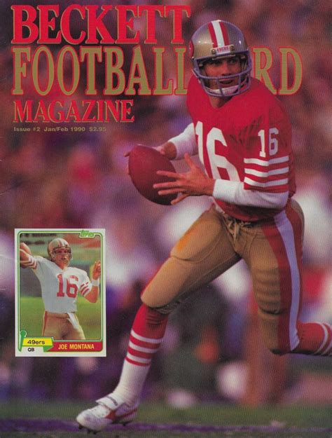 Beckett Football Magazine Jan Feb Joe Montana Football Cards