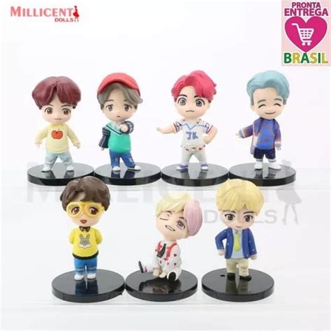 Lote 7 Figures Bonecos Bts Army Kpop V Jimin Suga Etc Parcelamento