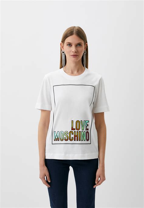 Футболка Love Moschino, цвет: белый, RTLACQ971501 — купить в интернет ...