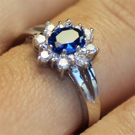 A Classic Sapphire Promise Ring On Hand Cheap Promise Rings Beautiful