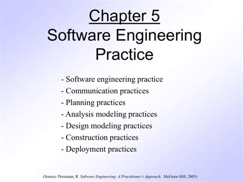 Chapter Software Engineering Practice