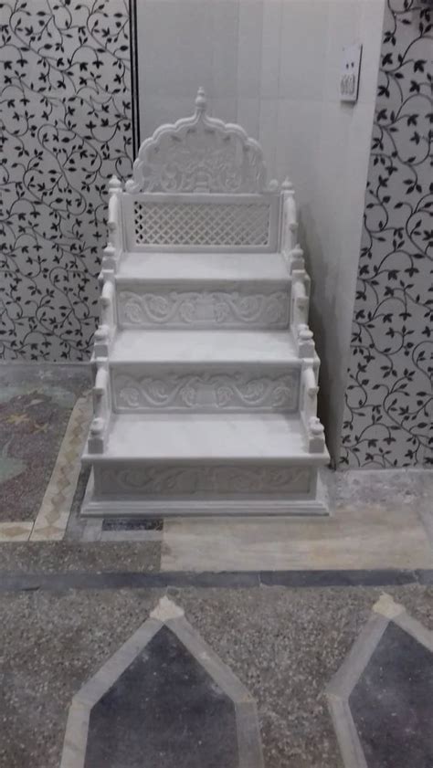 White Marble Masjid Mimber Size 4 Feet Design Carving At Rs 29500