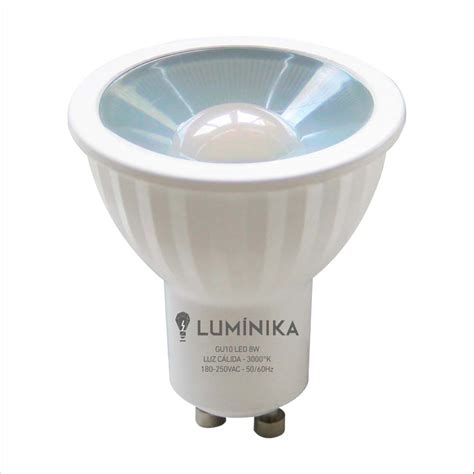 Dicroico Led Luminika Gu10 8w Luz Cálida Oechsle