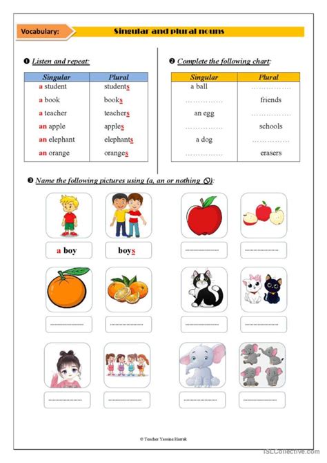 Singular And Plural Nouns English Esl Worksheets Pdf And Doc