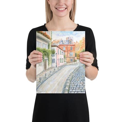 Montmartre Paris Art Print From Original Watercolor Painting Paris Wall ...