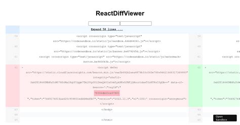 React Diff Viewer Example Forked Codesandbox