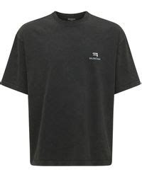 Balenciaga Cotton Sporty B Tracksuit T Shirt In Black For Men Lyst