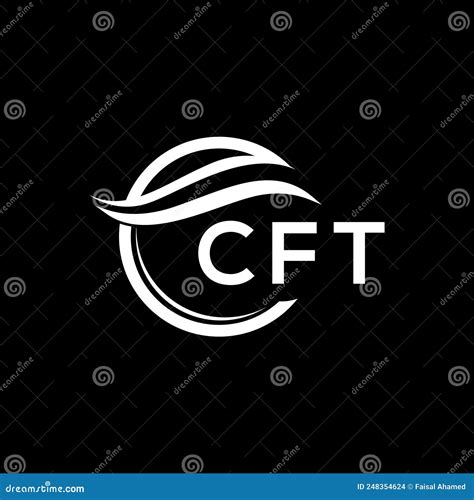 Diseño De Logotipo De Letra Cft En Fondo Negro Concepto Del Logotipo