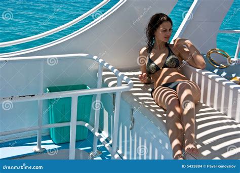 Woman On The Yacht Stock Images Image 5433884