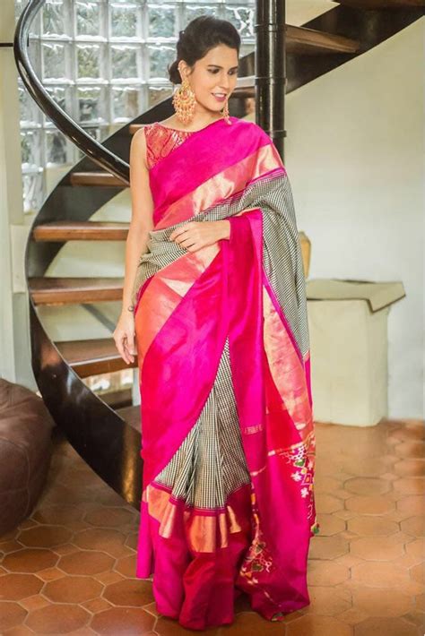 Buy Pochampally Ikkat Silk Saree Sarees Ikkat Sarees Ikat Online In