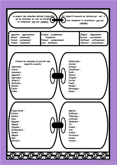 Les Adverbes De Mani Re Guide D Fran Ais Fle Fiches Pedagogiques Pdf