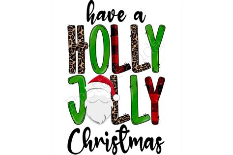 Holly Jolly Christmas Santa Buffalo Png Graphic By Prettypanda