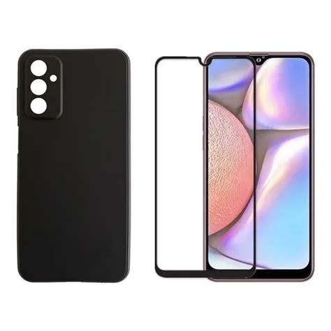 Kit Capa Case Aveludada Preta P Galaxy M23 Pelicula 3d 5d 9d