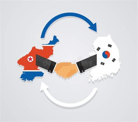 Representatives of the South and North Korea Shake Hands. Korea Peace ...