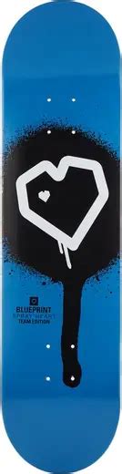 Blueprint Spray Heart Skateboard Deck Decks Skateboards