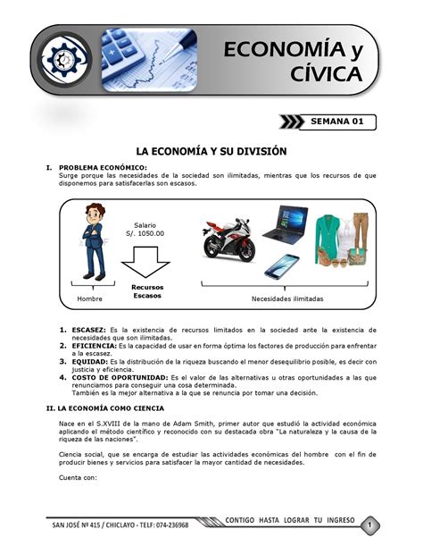 Economia Lo B Sico Sobre La Econom A La Econom A Y Su Divisin I