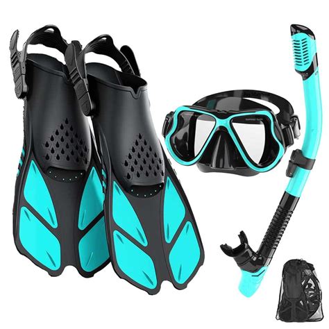 JoyMaySun Conjunto de máscara aletas y snorkel para adultos con vista