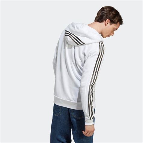 Jaqueta De Moletinho Capuz Adidas Essentials 3 Stripes Masculina