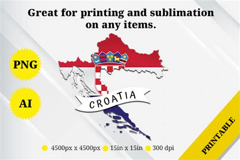 Croatia Map Flag Graphic by Rahallus Ntx · Creative Fabrica