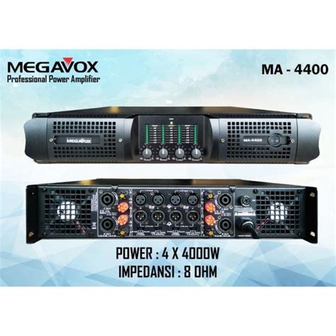 POWER AMPLIFIER AUDIO MEGAVOX ORIGINAL MA 4400 MA4400 Lazada Indonesia