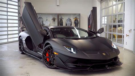 Lamborghini Aventador Matte Black And Red - malayhaidir