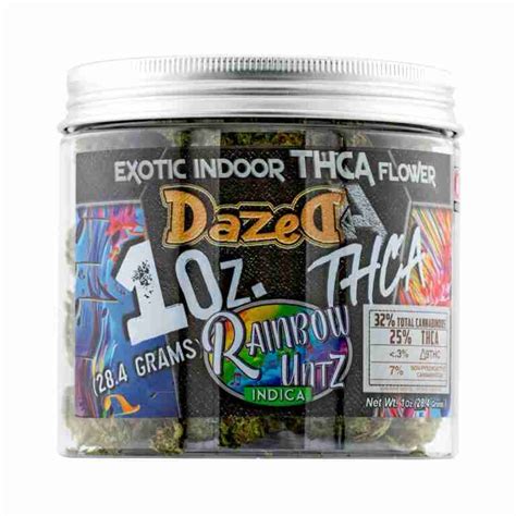 Dazed8 THCA Premium Indoor Flowers Rainbow Runtz 1 Ounce