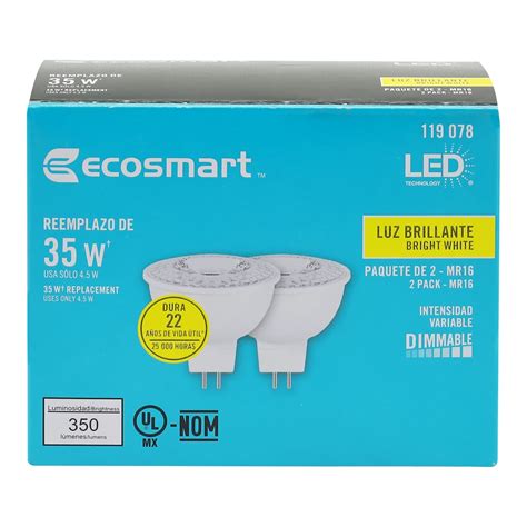 FOCO LED MR16 ECOSMART 4 5 WATTS LUZ CÁLIDA The Home Depot México