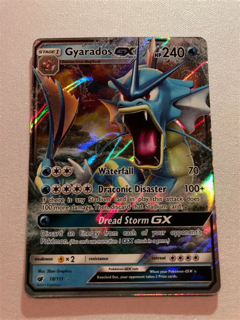 Gyarados Gx 18111 Crimson Invasion Holo Rare Pokemon Card Near Mint