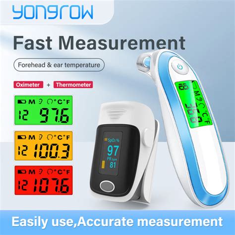 Yongrow Fingertip Pulse Oximeter Blood Oxygen SPO2 Heart Rate Health