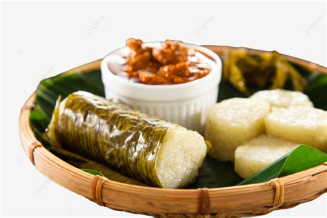 Traditional Malay Lemang With Beef Or Chicken Rendang Rendang Leaf