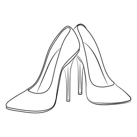 High Heels Outline Stype Vector Design Element Illustration 7644972 Vector Art At Vecteezy