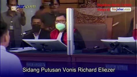 Sidang Putusan Richard Eliezer Majelis Hakim Jatuhkan Vonis Bharada E