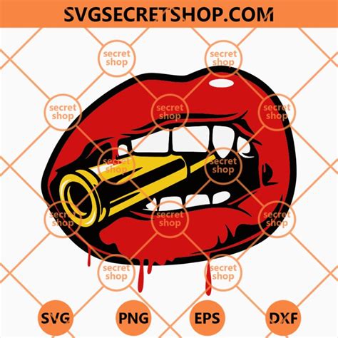 Lips Bullet Svg Power Bullets Lady Night Svg Dripping Lips Bullet Svg