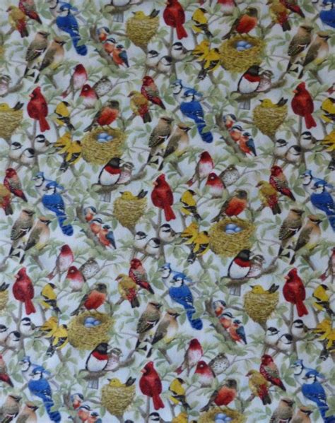 Cotton Fabrichome Decor Quiltbirdbeautiful Birds Elizabeths Studio