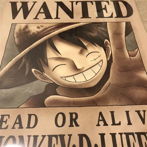 One Piece Wanted Poster Monkey D Luffy Official Mugiwara Store Limited